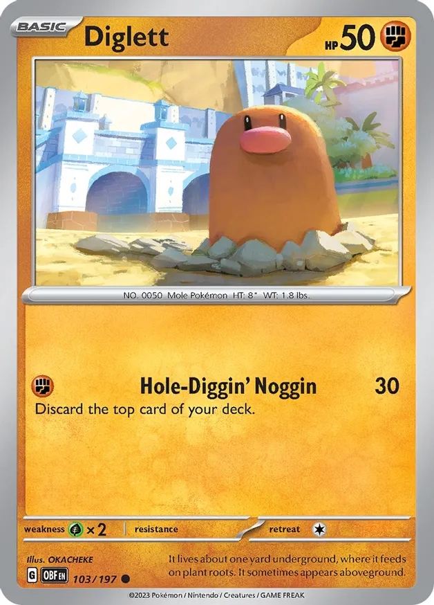 Diglett (obf 103/230) Normal Obsidian Flames