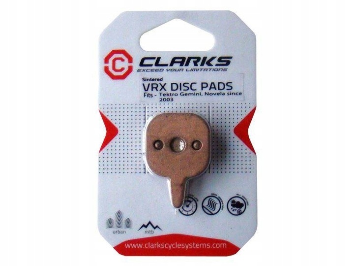 Klocki Clarks Tektro Gemini Novela VRX827C Met.