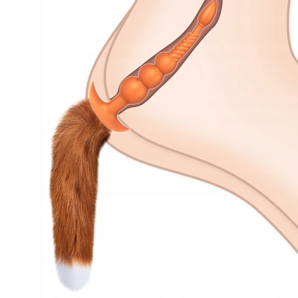FOXTAIL Korek Analny Z Odłączanym Ogonem Silikonowy Dla Par Cosplay — miniatura 6