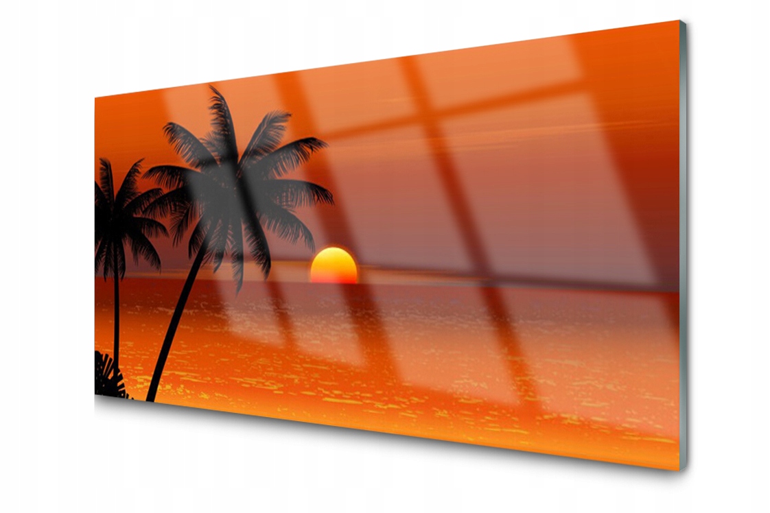 Sklenený panel dekor Palma More Slnko 120x60