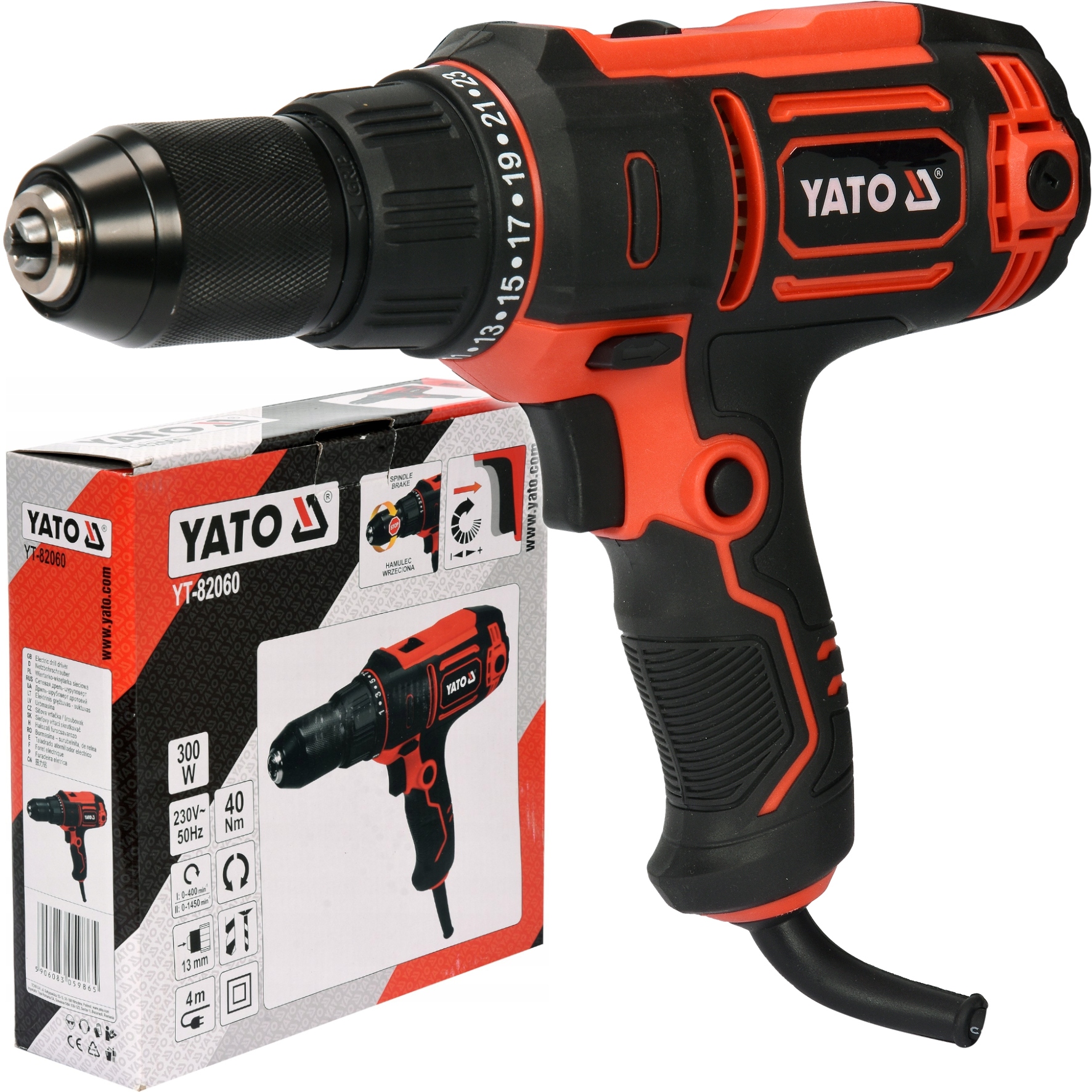 Yato Wiertarko Wkrętarka Sieciowa 300W 40Nm Bezudarowa