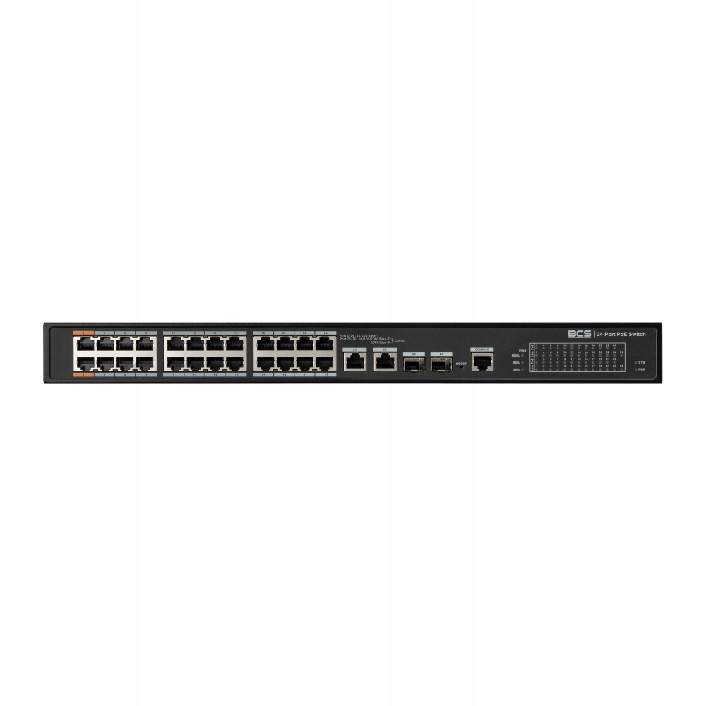 Switch 26-portový 24x PoE BCS-L-SP2402G-2SFP-M(2)