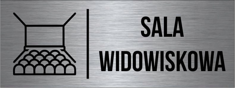 TABLICZKA Sala Widowiskowa Aluminium Piktogram