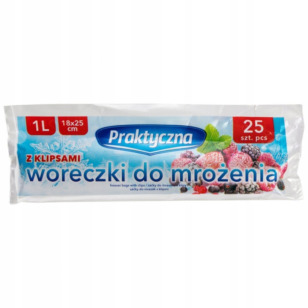

Woreczki Do Mrożenia z klipsami Frozen 25 szt. 1 l
