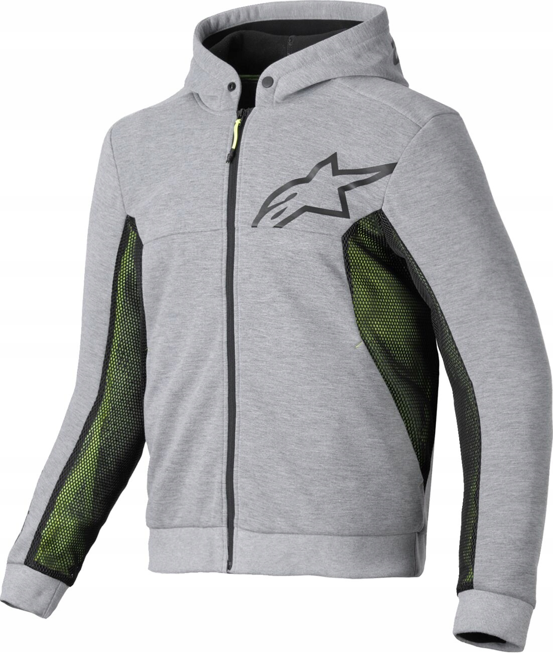 Mikina S Kapucňou Alpinestars Chrome Air Gray/black 2XL