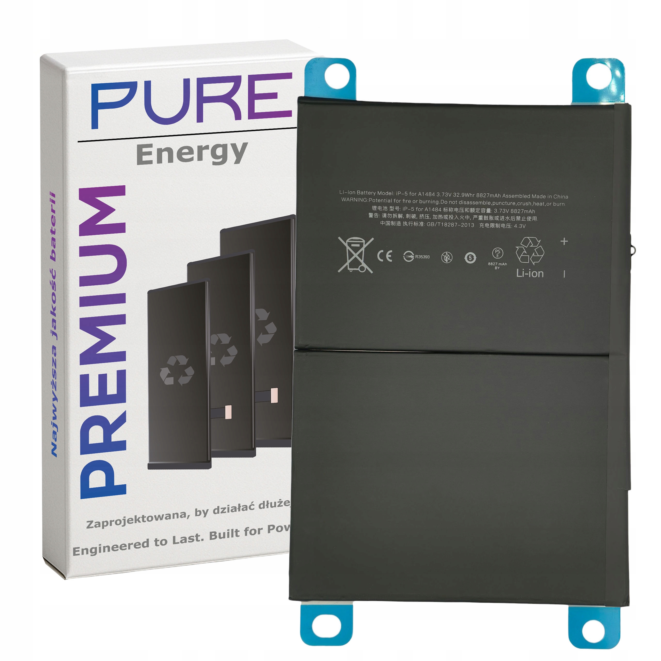 Baterie pro iPad Air 5 7 8 Air 1 Čerstvá Pure Energy 8827 mAh A1484