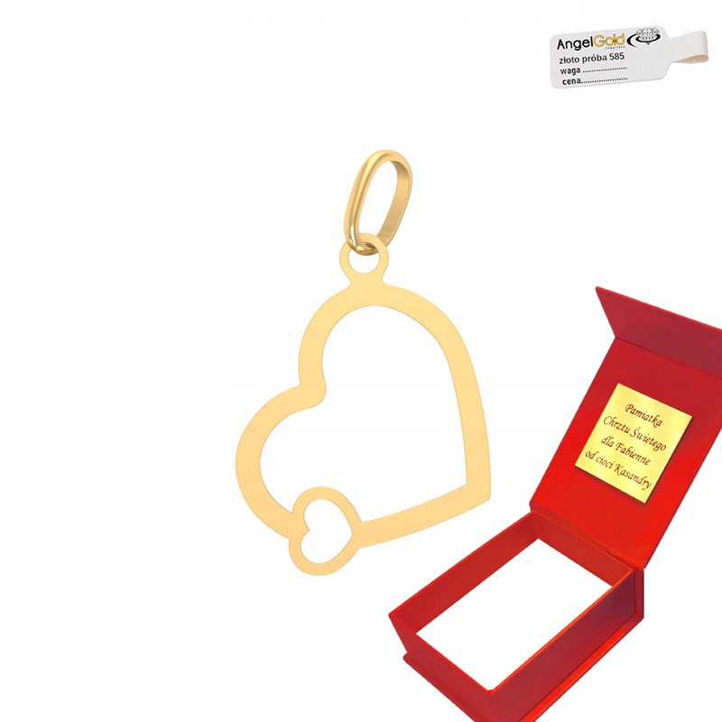 Ažurový Zlatý Přívěsek S Dvojitým Srdcem Pr. 585