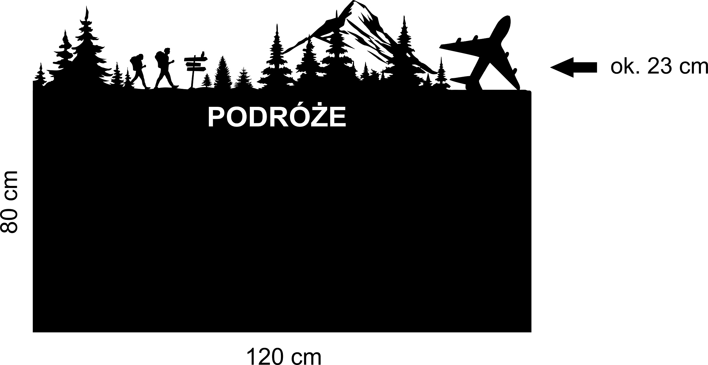 Na magnety Kovová tabuľa Veľmi Veľká plechová doska Cestovanie Hory stromy 120x80