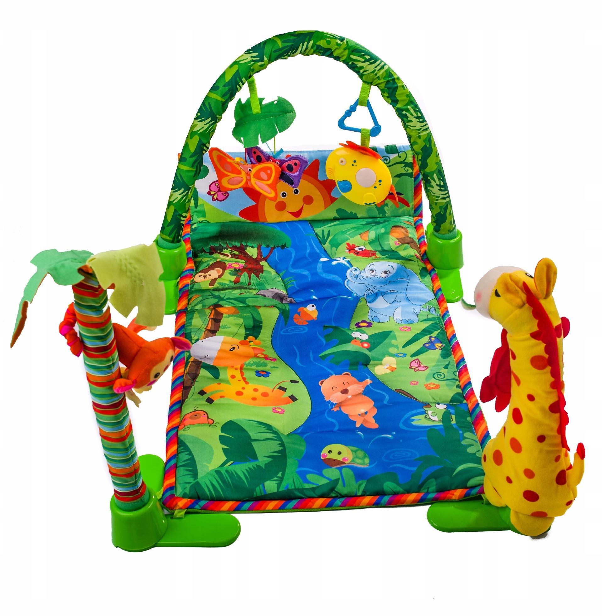 DUŻA MATA EDUKACYJNA INTERAKTYWNA DLA DZIECI PIANKOWA 3W1 MUZYKA ŚWIATŁO