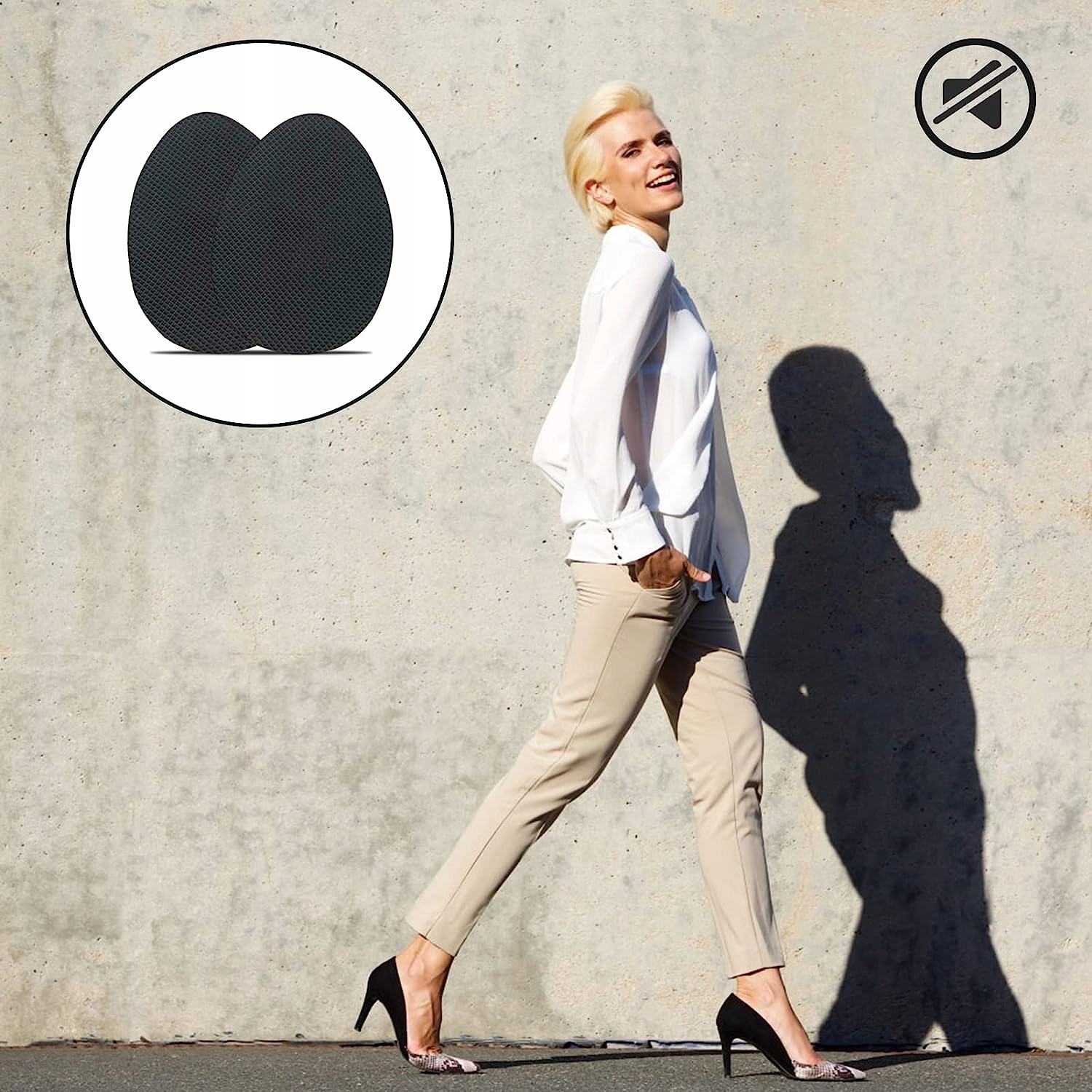 Naklejki antypoślizgowe podkładki na podeszwę szpilki nalepki damskie 2szt Rozmiar zakresowy 35-47