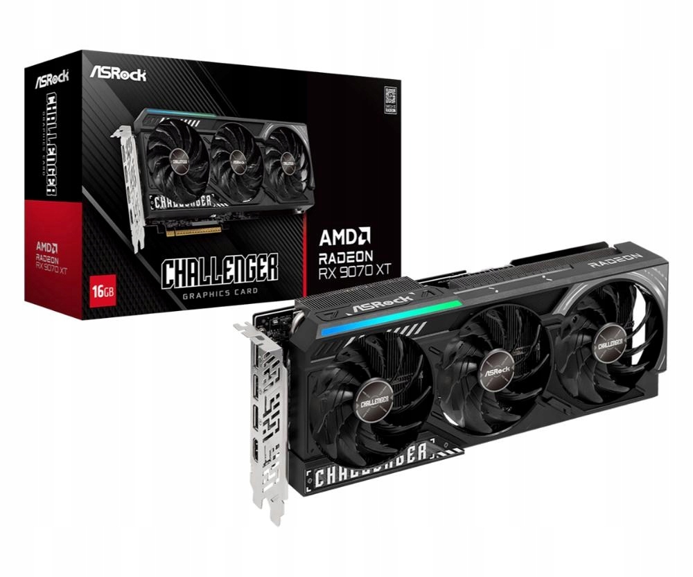 ASRock Vga Amd Radeon Rx 9070 Xt Challenger 16GB, Rx 9070 Xt, 16GB…