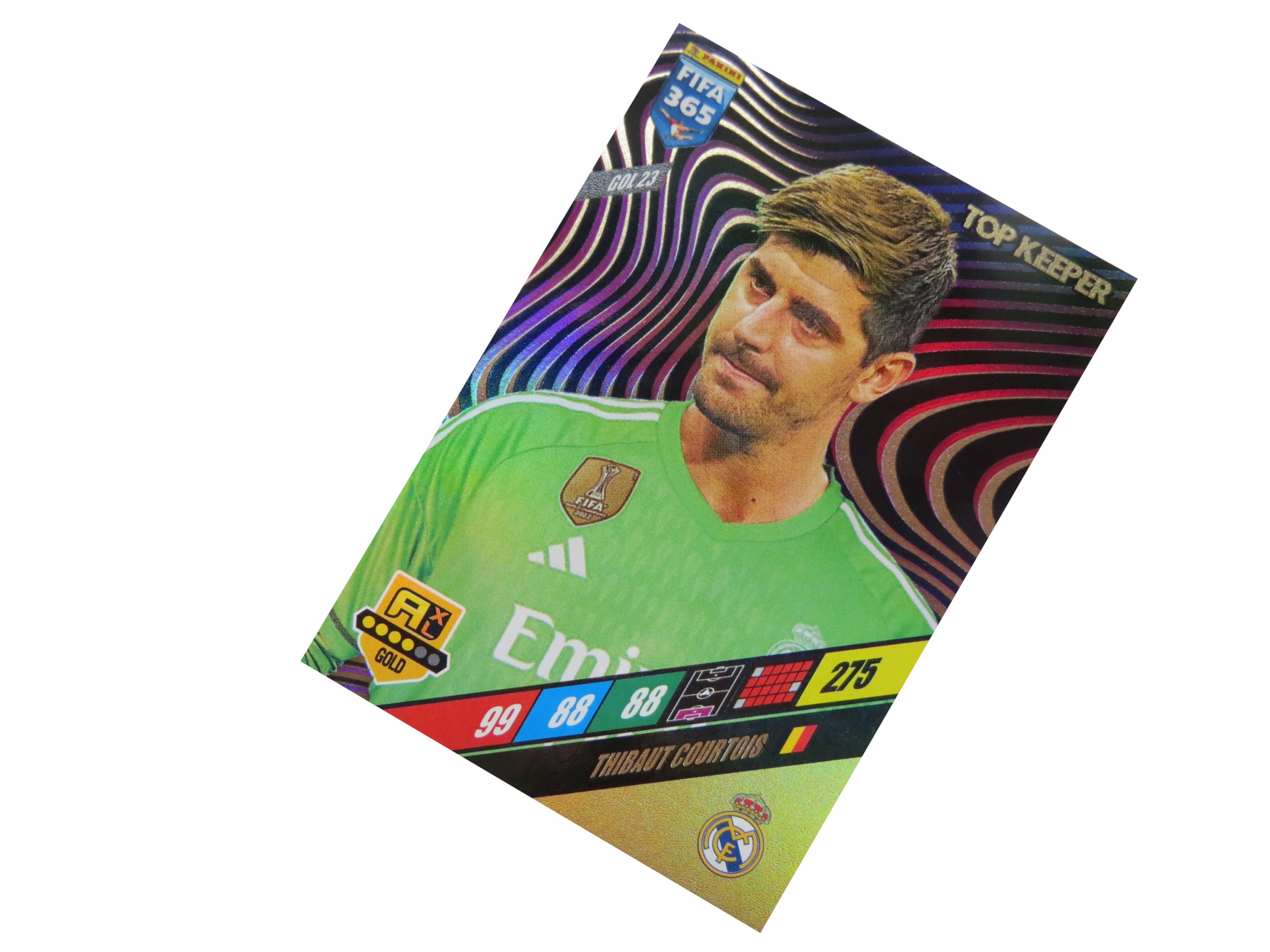 Panini Fifa 365 2024 Karty Piłkarskie Gold Top Keeper Courtois Gol 23 Real