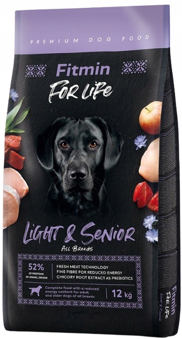 Fitmin Dog For Life Light & Senior sucha karma dla Psa psy starsze 12 kg