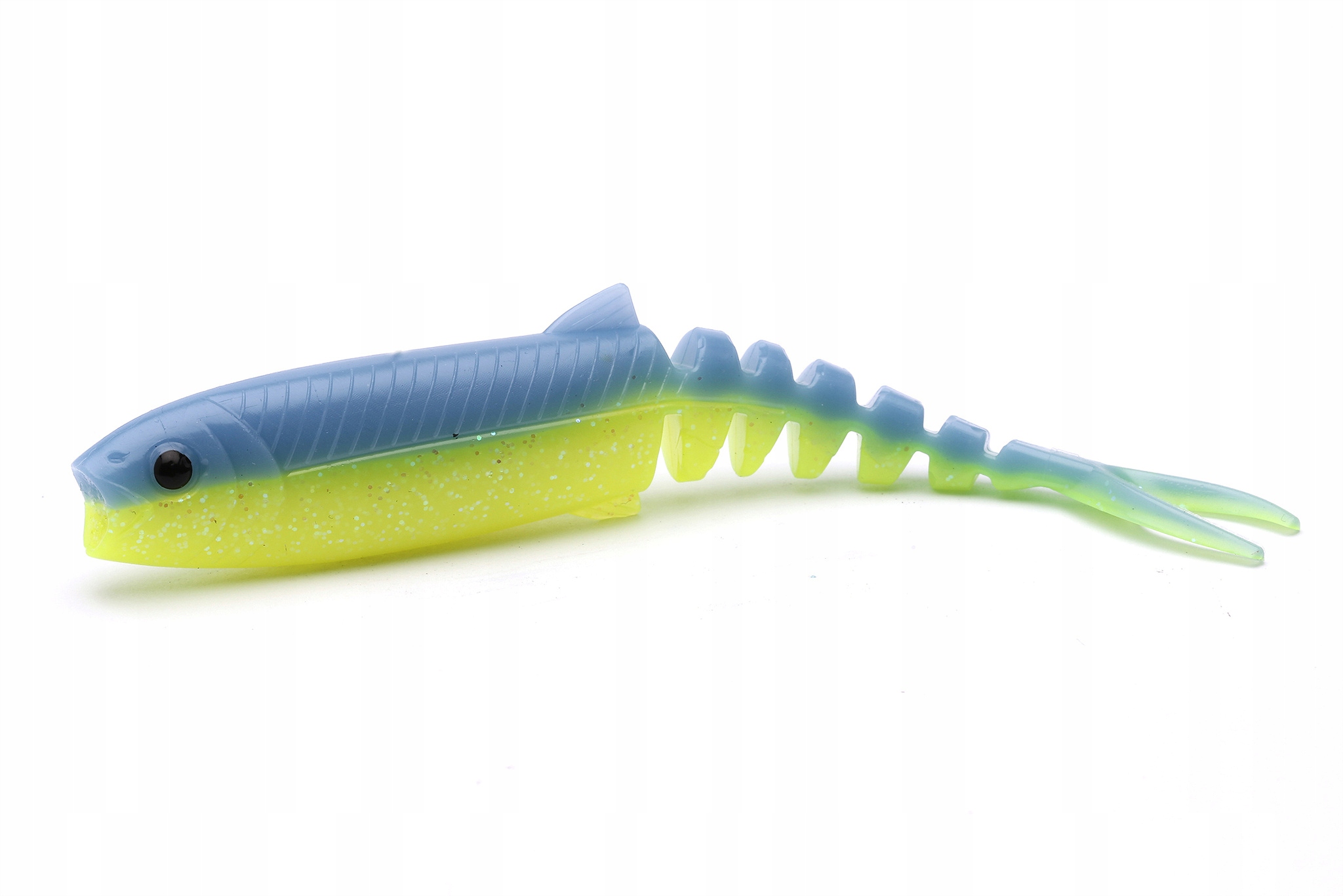 Guma Savage Gear Cannibal V-tail Blue CHARTREUSE-12,5 cm