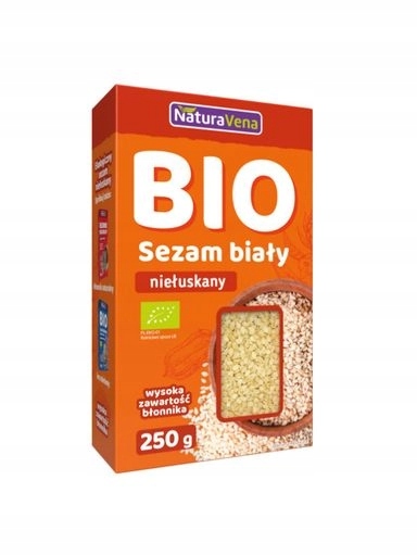 5x NaturaVena Sezam bílý neloupaný Bio 250g