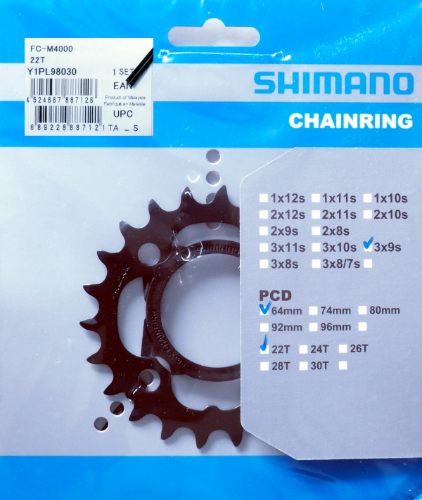 Tarcza Shimano Alivio 22T FC-M4000 zębatka 22z