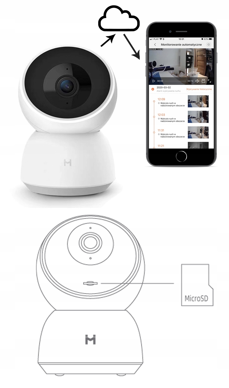 IMILAB Kamera ip NIANIA IP 3MPX 2K H265 MIKROFON Rozdzielczość 3 Mpx