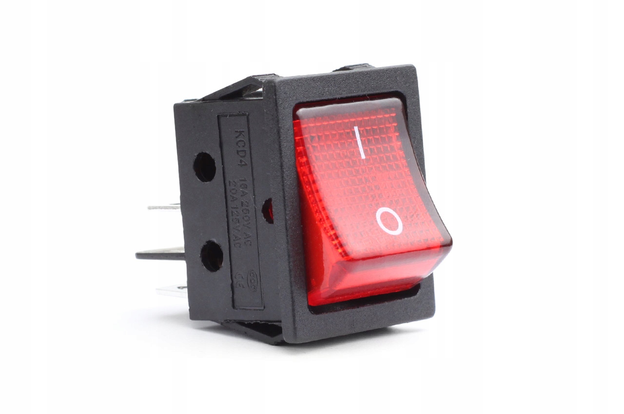 

Włącznik czerwonym 12V/230V z podświetleniem