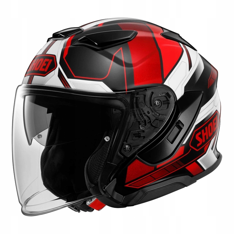 Motocyklová prilba Shoei J-cruise 3 Whizzy TC-1 čierna červená biela Darčeky