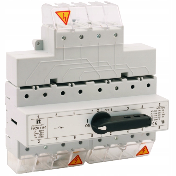 4-pólový izolační odpojovač 160A s knoflíkem RSI-4160\W02 Spamel