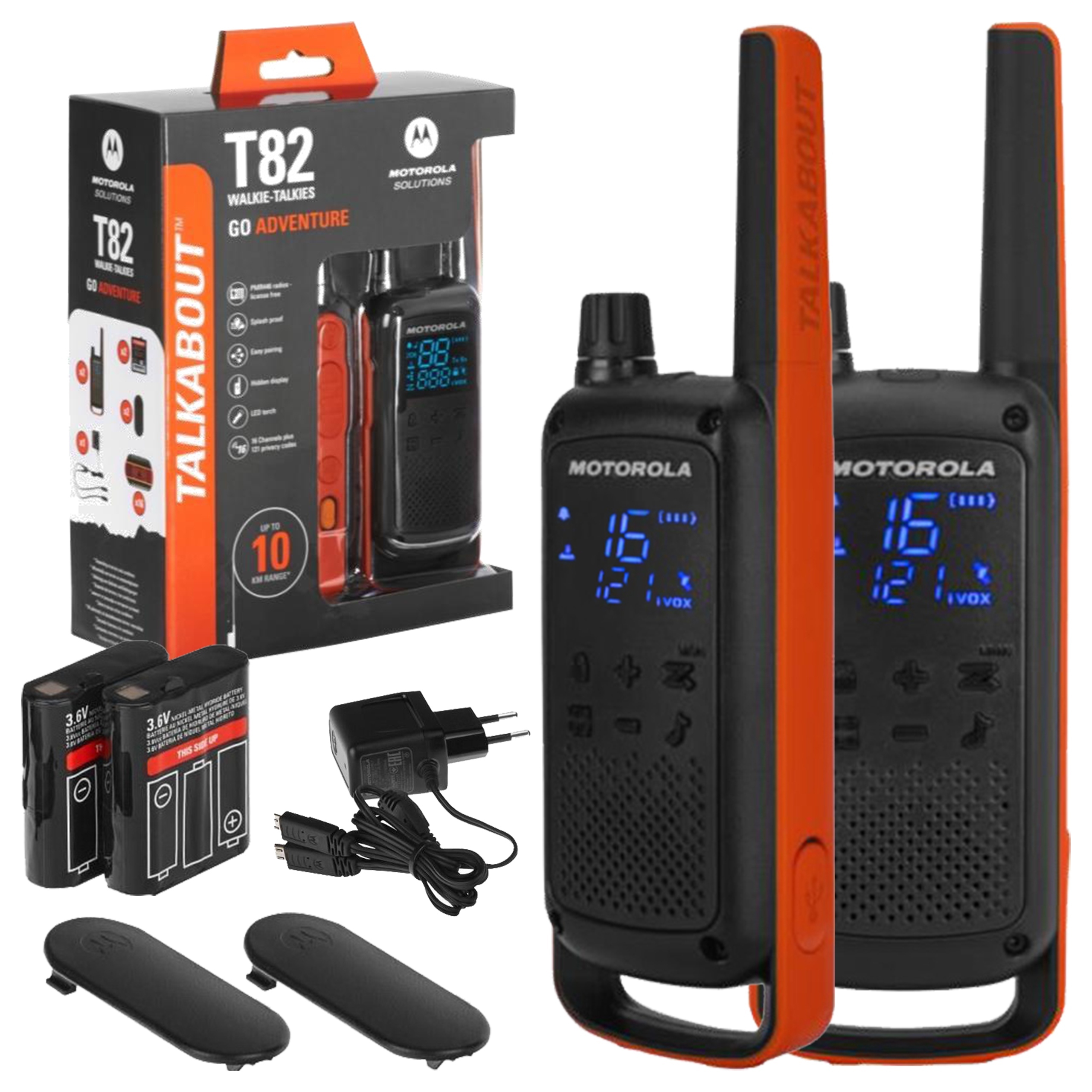 Radiotelefon Krótkofalówka Motorola T82 Walkie Talkie PMR446 do 10km |2 szt