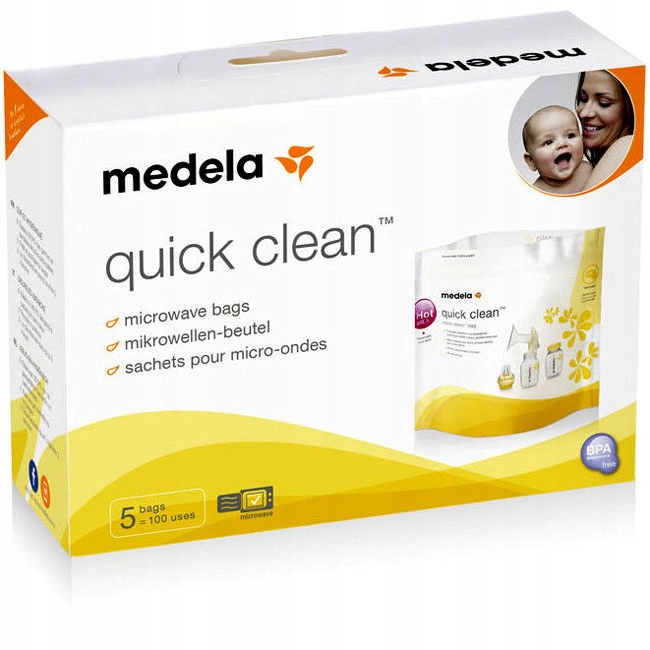 Стерилизационные пакеты Medela в микроволновке