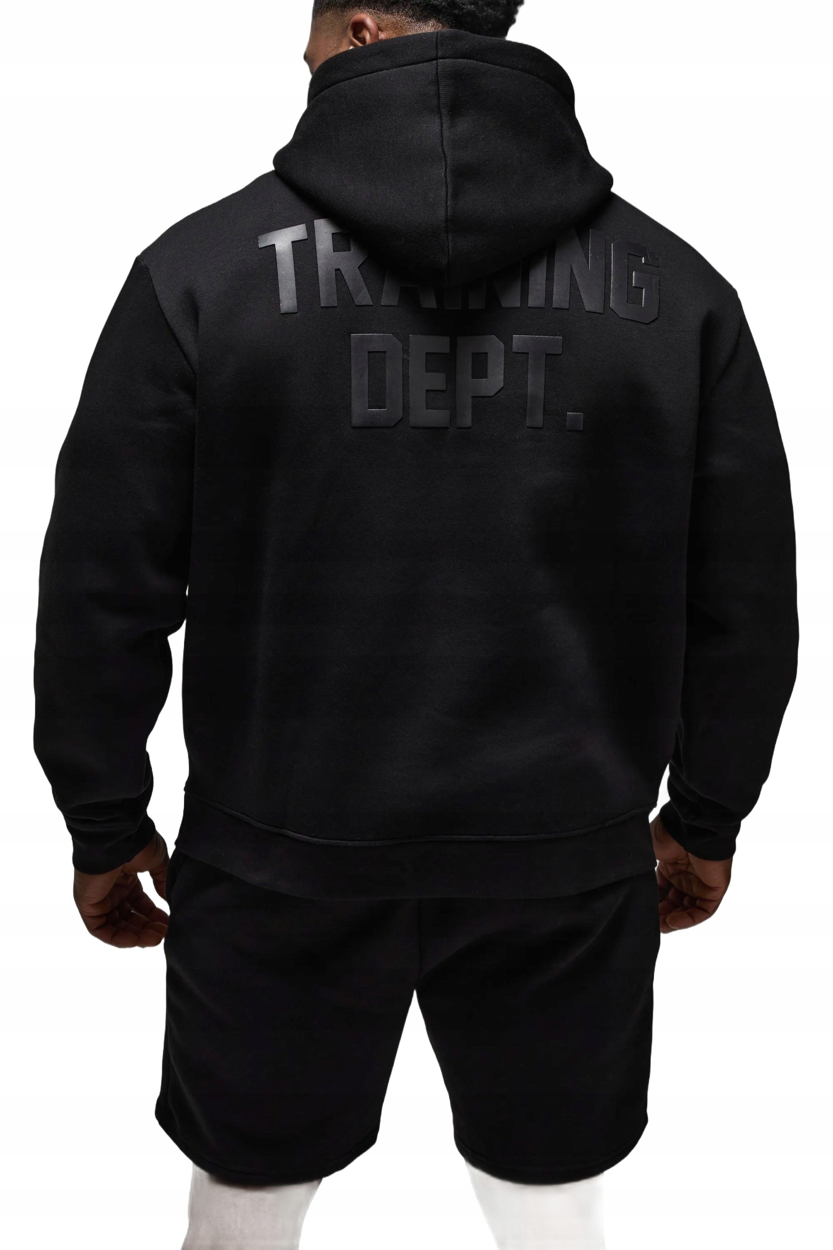 Boohooman Černý Tepláková Souprava S S Kapucí A Potiskem M Z3A