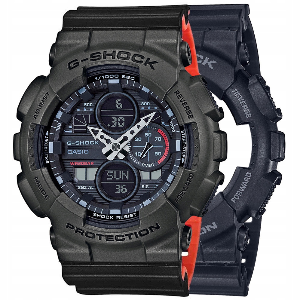 Sada G-shock GA-140-1A1ER Šedá Černá, Červená