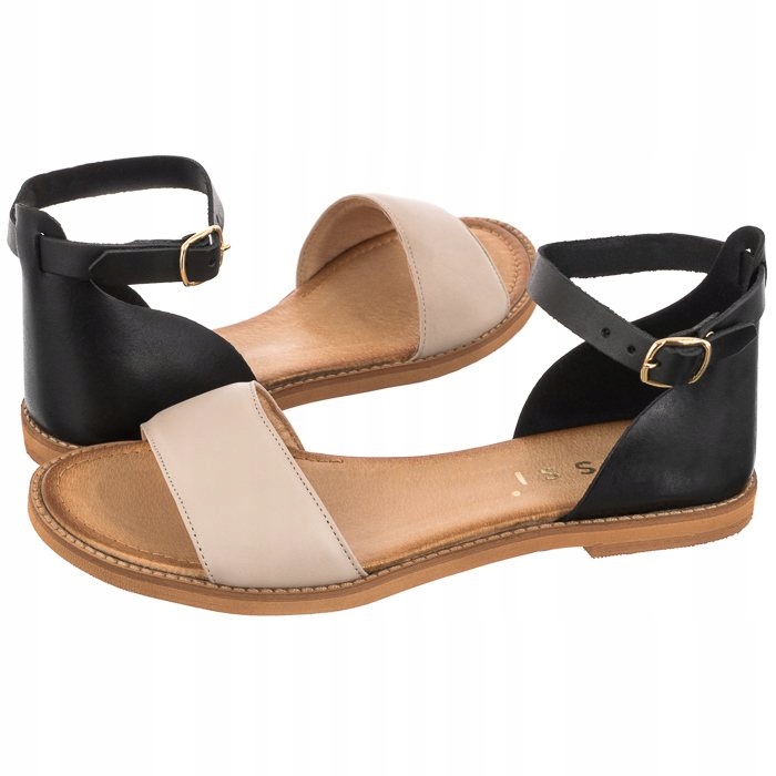 

Buty Damskie Sandały Skórzane Nessi Czarne 38218