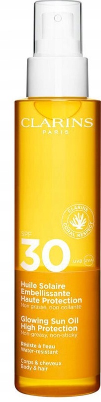 Clarins Glowing Sun Oil SPF30 olej na opalování 150 Ml