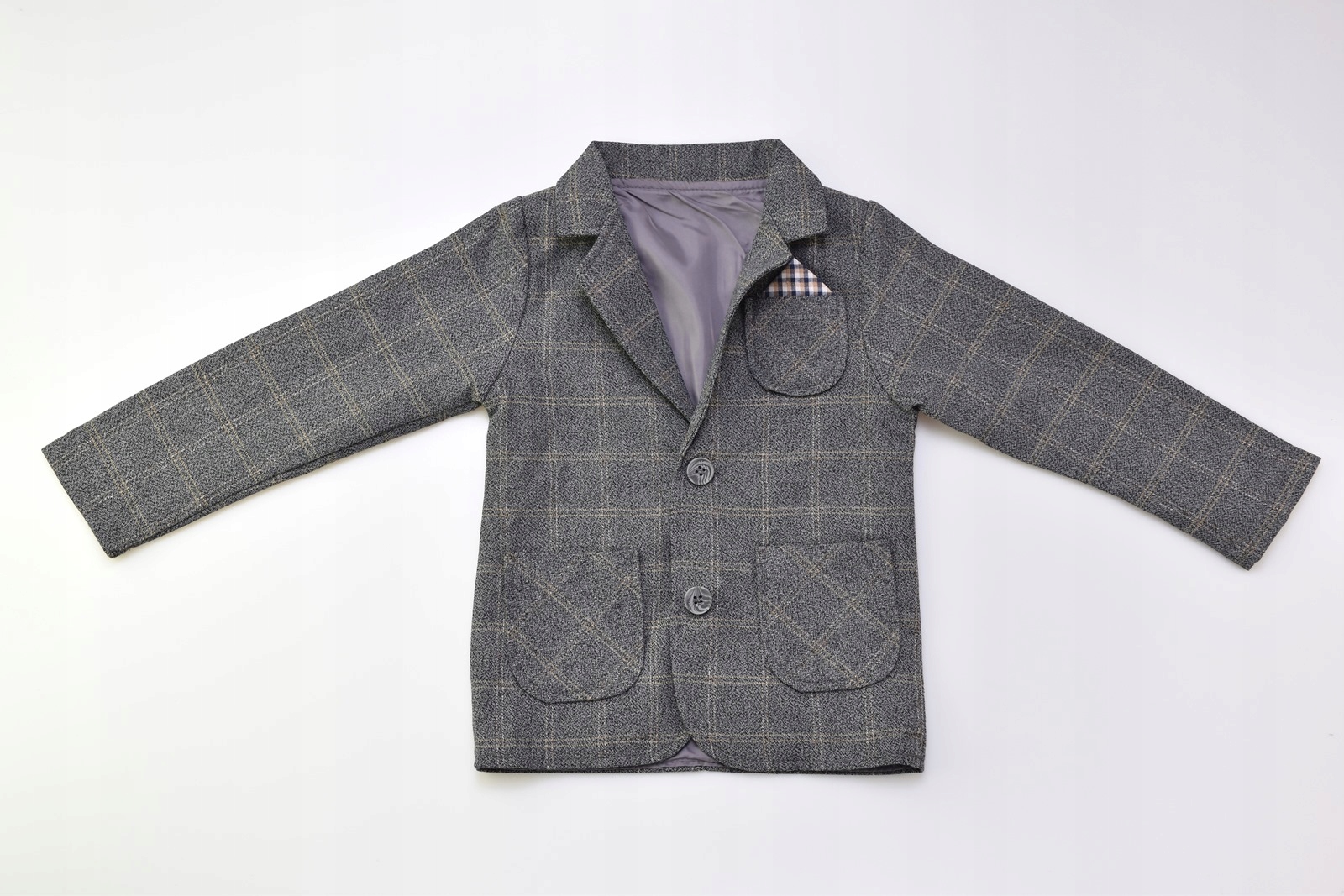 SZARY GARNITUR DLA CHŁOPCA MARYNARKA KOSZULA SPODNIE MUCHA WESELER Roz 5Y Marka Inna marka