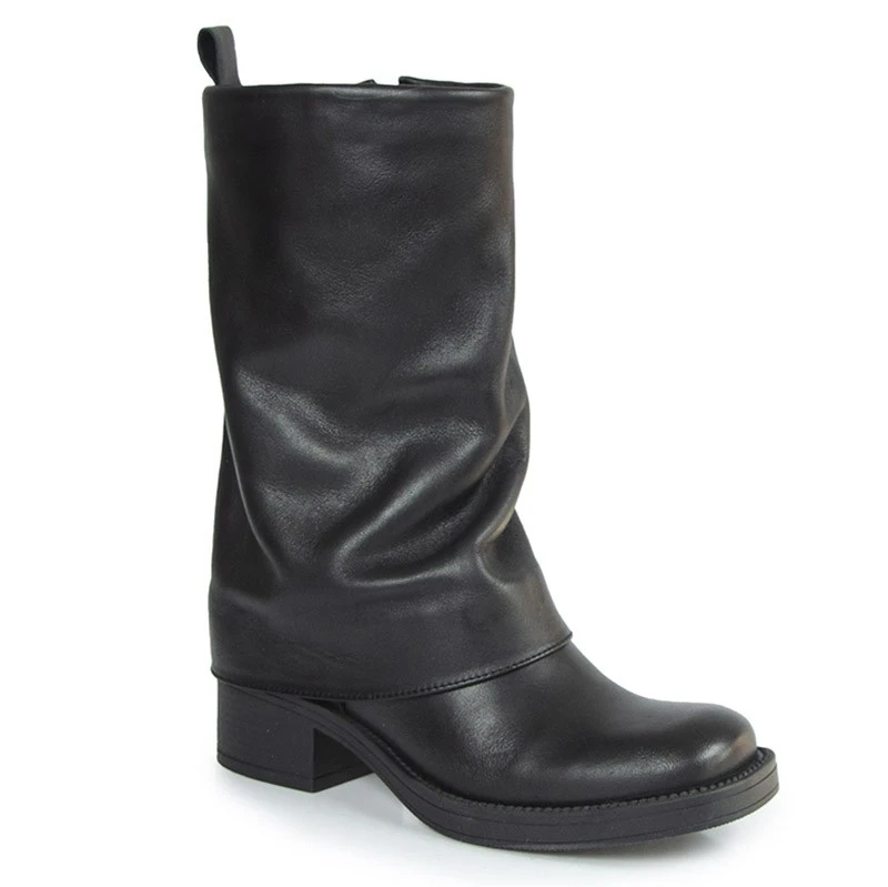 Simen 7338A Kotníkové Boty Kozačky Kůže Lico Černé 38
