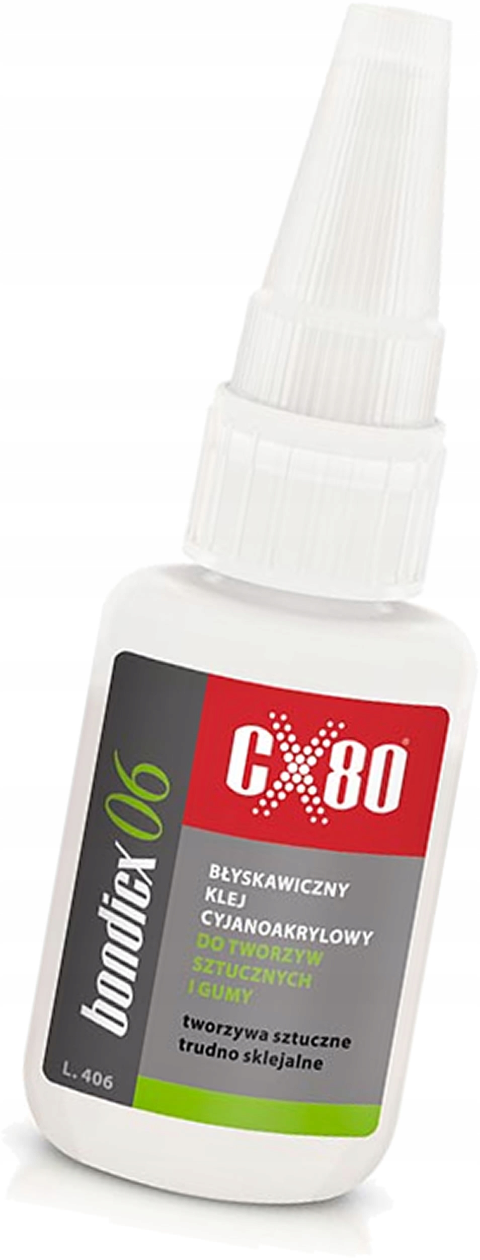 

BONDICX06 Klej cyjanoakrylowy do Pe Pp Ptfe 20g