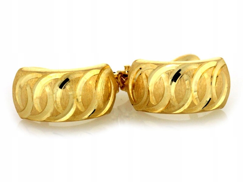 Dámské zlaté náušnice 585 1,39 s anglickým zapínáním, elegantní pro ni