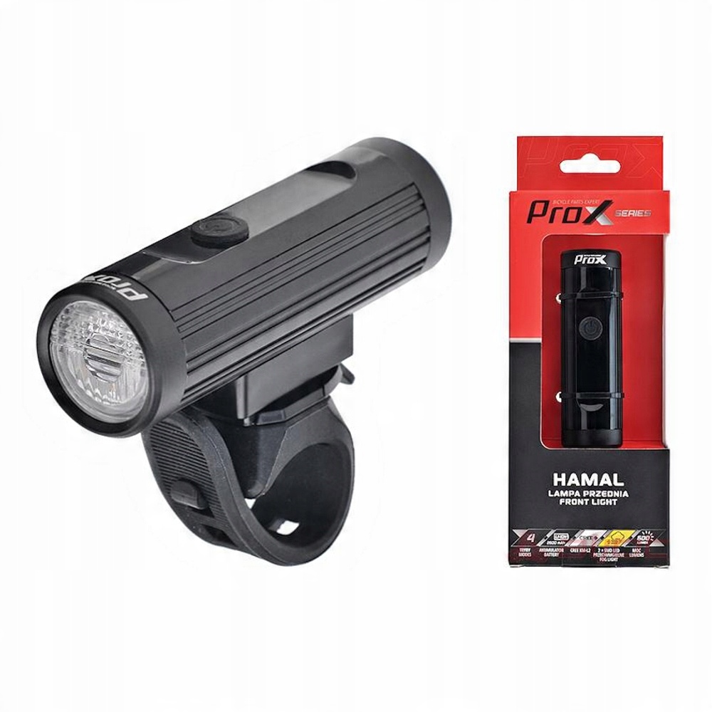 

ProX Hamal Lampka przednia Cree aku Usb 600 Lm