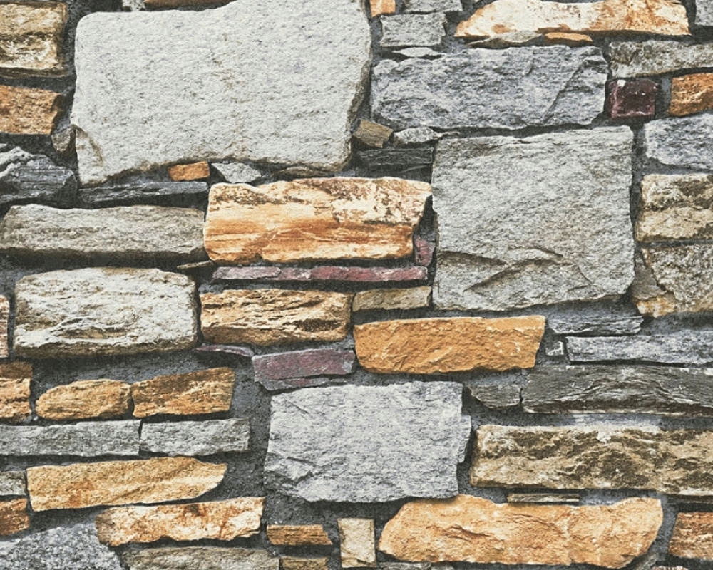 

Tapeta ścienna efektowne kamienie 3D mur flizelina