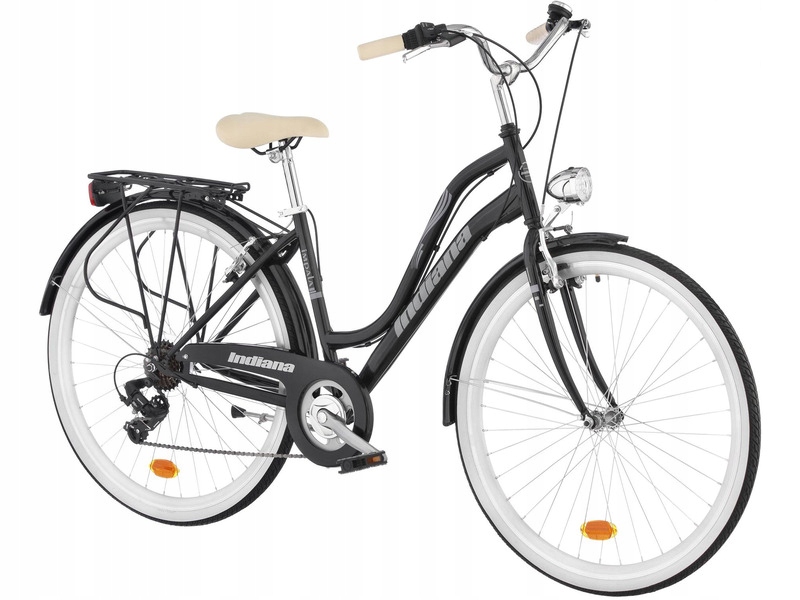 Rower miejski Indiana Impala 7 Biegów 28 cali damski Czarny