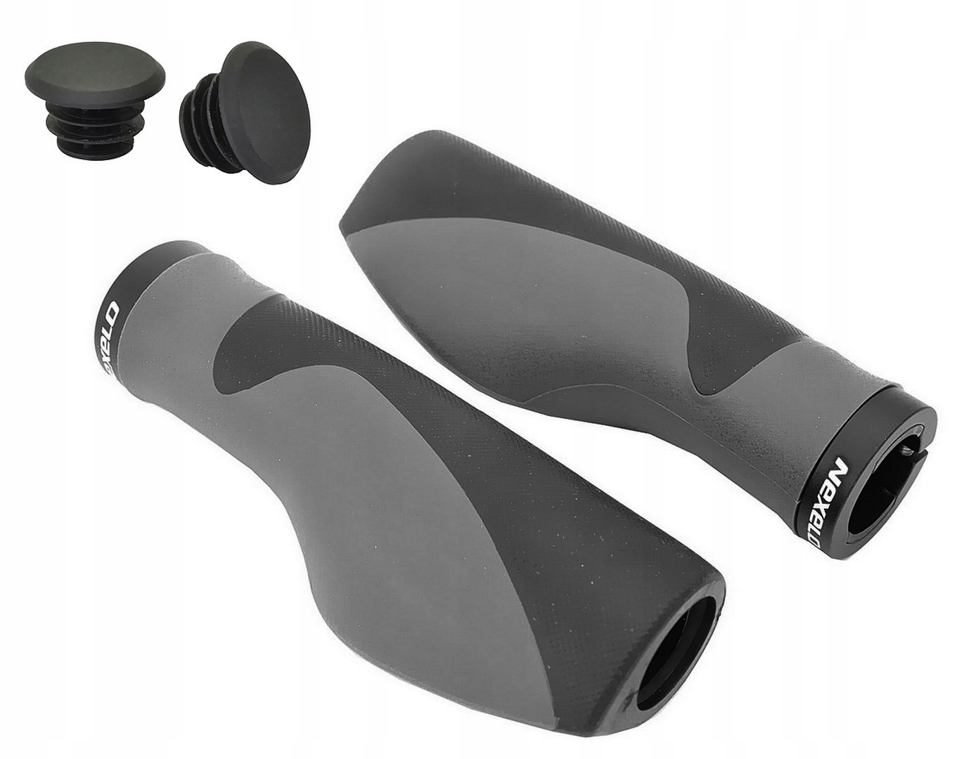 

Chwyt kierownicy gumowy Ergo 128mm czarno szary