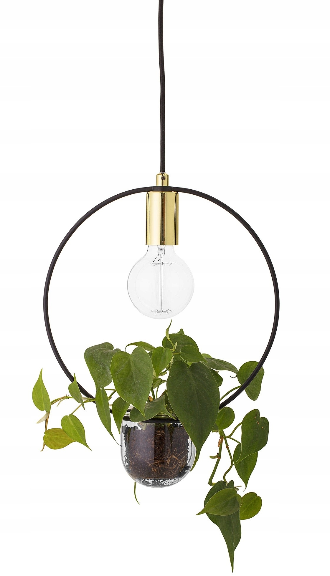 Lampa s květinovým záhonem, zlatá, Bloomingville, stříbrná