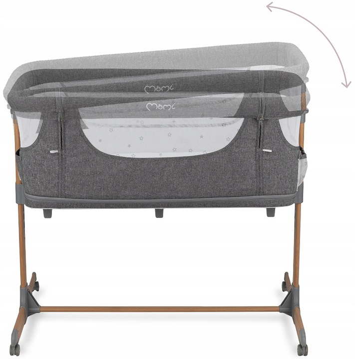 MoMi SMART BED łóżeczko dostawne 4w1 szare Marka MoMi