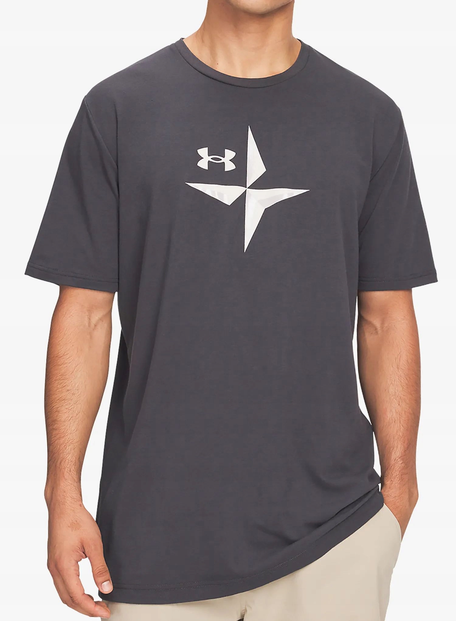 Tričko bavlněné Under Armour Explor Graphic Ss antracit/summit