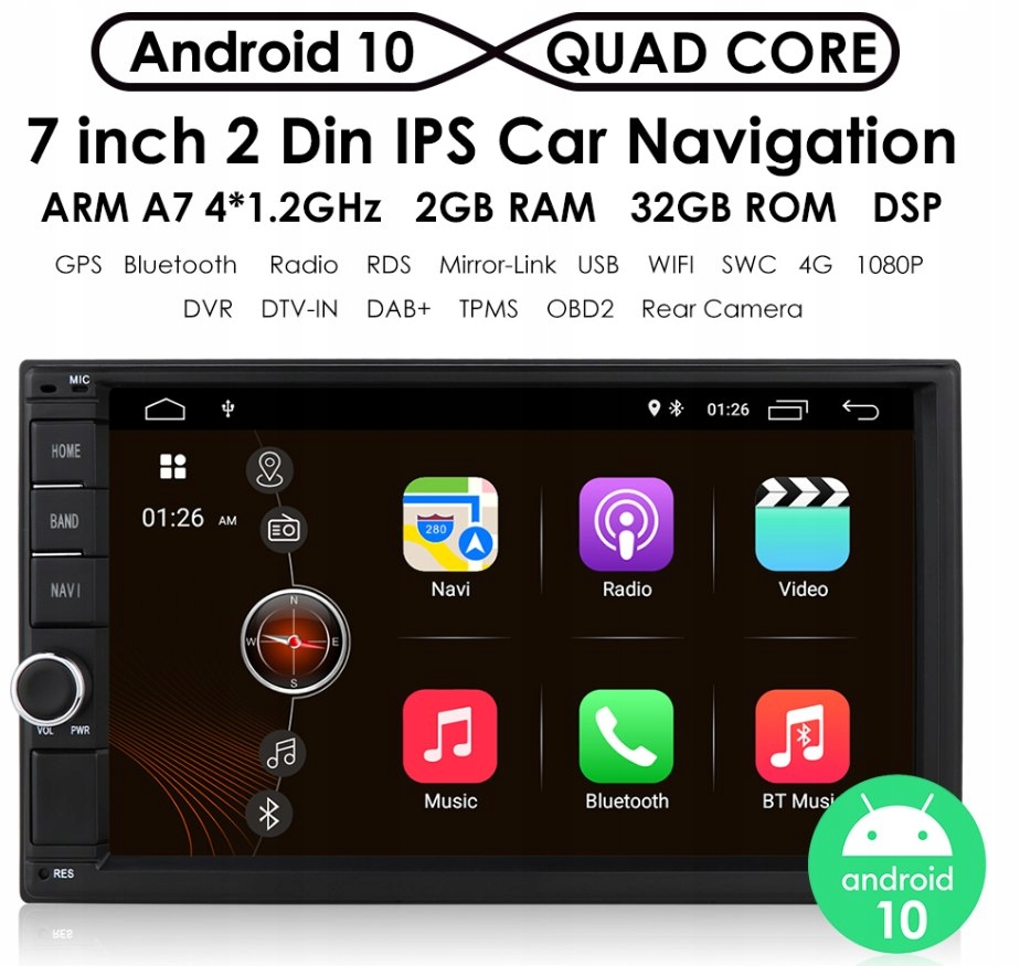 Uniwersalne radio 2din Android WiFi GPS GRATIS Marka inna