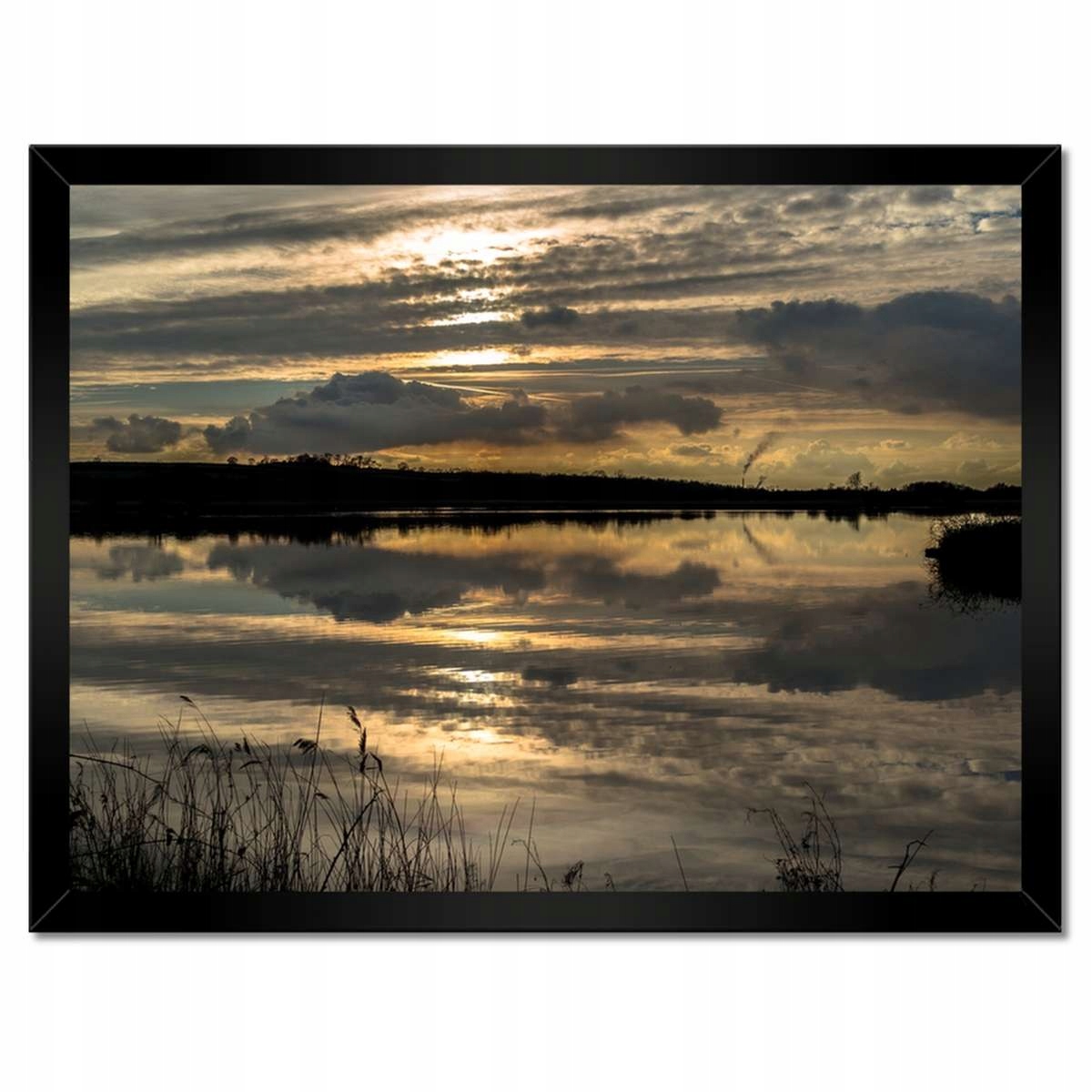 Plakáty v rámu 40x30 Západ slunce nad jezerem