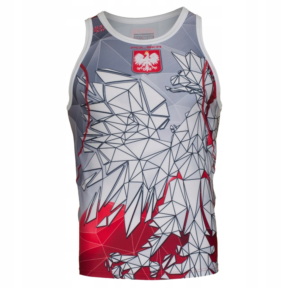 

Koszulka bez rękawów Męska Polska grey-red XL
