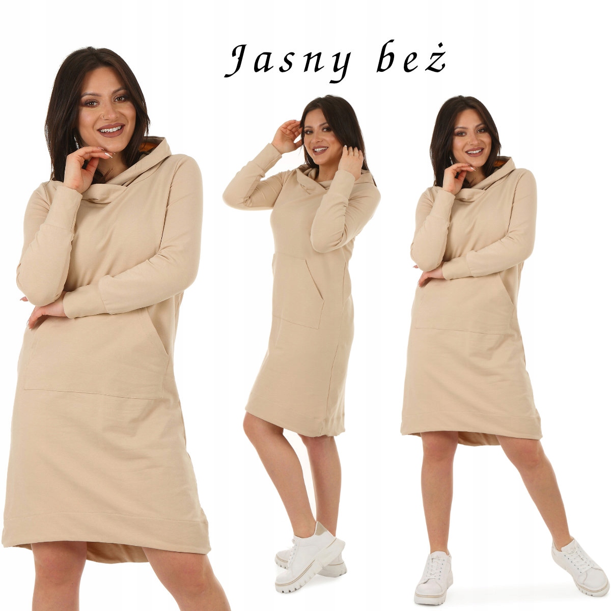 F578 MIDI sportowa SUKIENKA z kapturem L/XL Marka inna