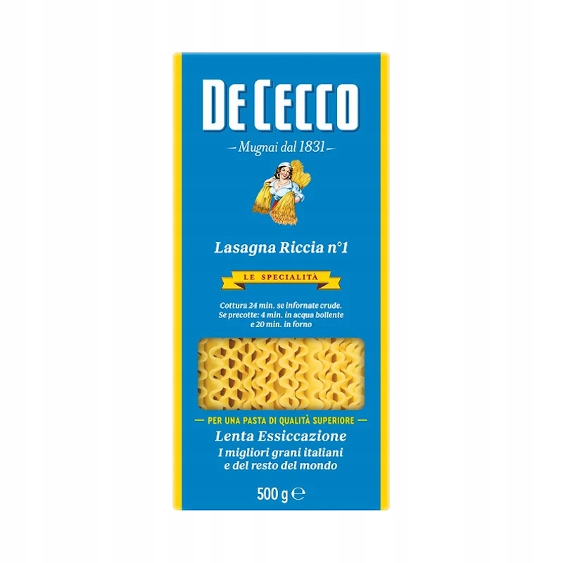 Levně 4x Těstoviny Lasagne Riccia De Cecco 500 g