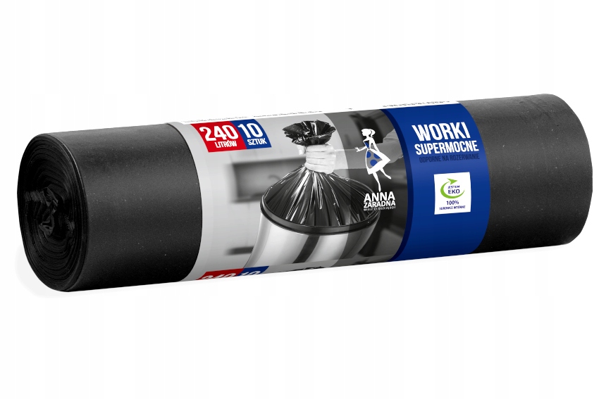 

Worki Na Śmieci Wytrzymałe Mocne 240L 10 Szt