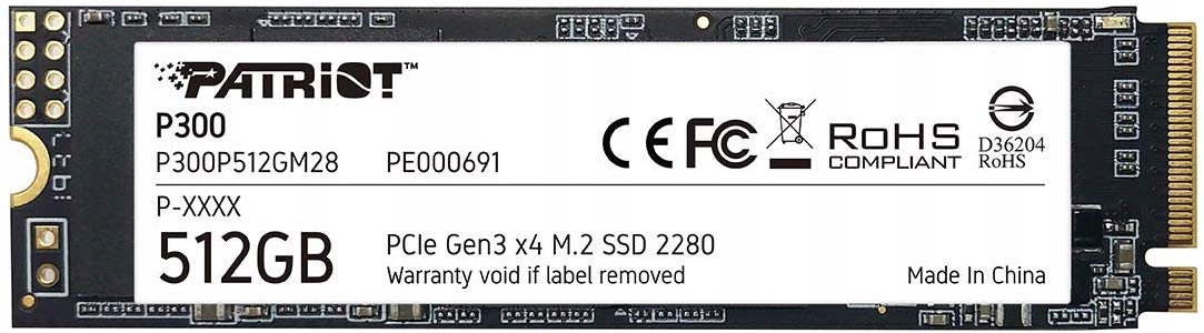 Patriot P300/512GB/SSD/M.2 NVMe/5R
