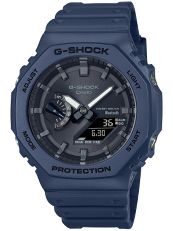 Casio hodinky G-Shock Octagon GA-B2100-2AER tmavě modré solární bluetooth