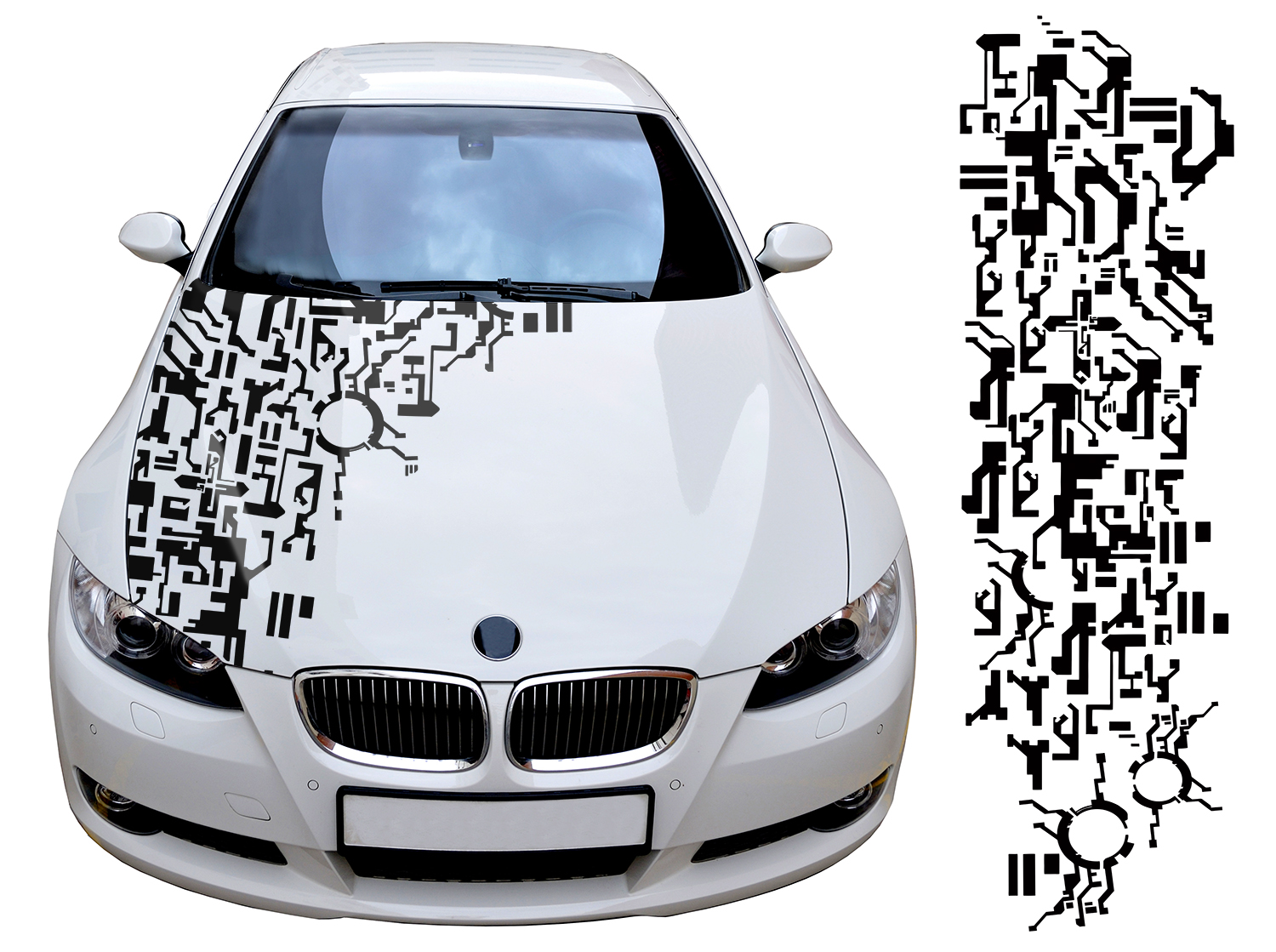 

Naklejki na Auto Maskę Motyw Geometria 45cm x 1.5m